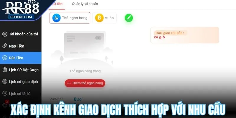 Xác định kênh giao dịch thích hợp với nhu cầu